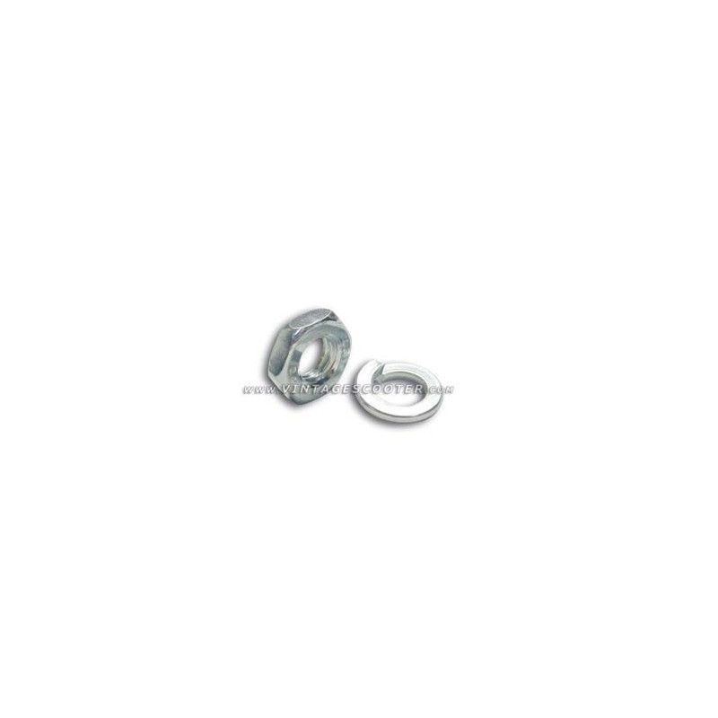 Kit écrou & rondelle grover pour boulon de fixation moteur Vespa 50& Primavera Kit écrou & rondelle grover pour boulon de fixation moteur Vespa 50& Primavera